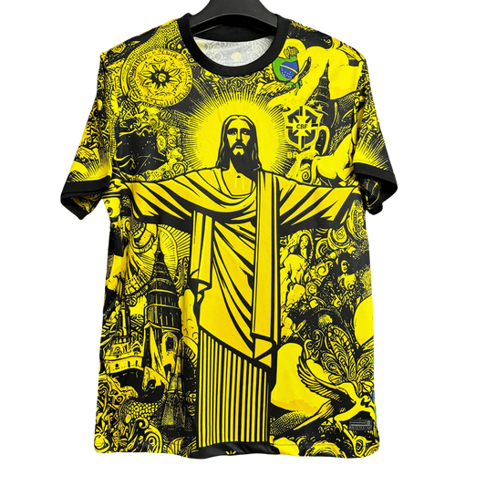 2024/2025 Brazil Jesus Special Kit - Yellow Fan Version