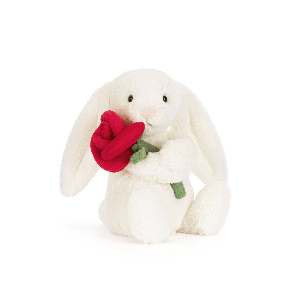 Cream Bunny with Rose Plush
