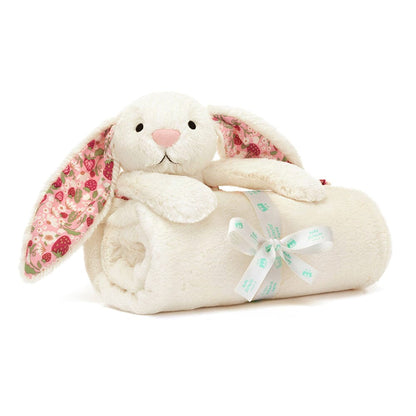 Jellycat - Blankie | Bashful Blossom Cream Berry Bunny