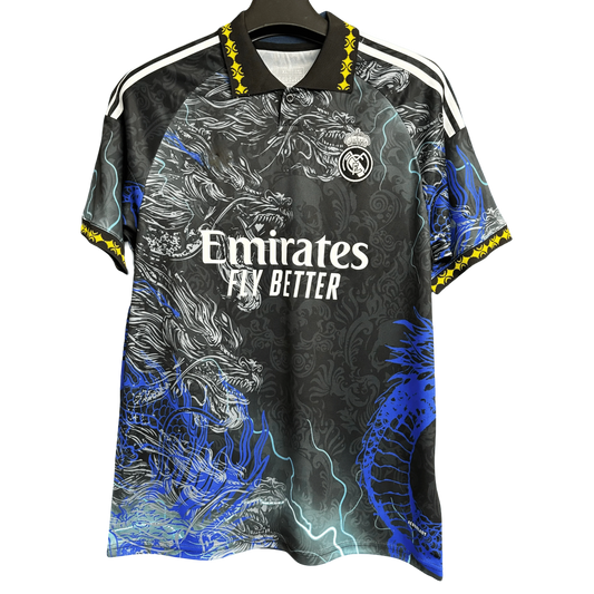 Real Madrid White & Blue Dragon Jersey - 2025/2026 Special Edition Fan Version